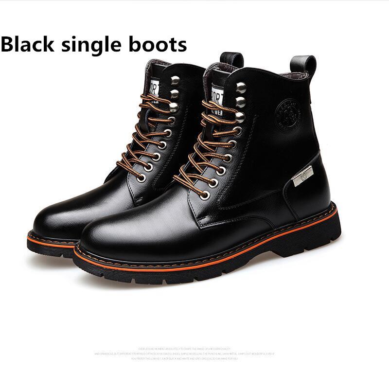 High Quality Men Boots Winter Snow Warm Casual Shoes Men Boots Genuine Leather Plush Fur Fashion Boots Size 38-44