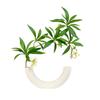 Lifelike Artificial Flower Arrangement - Potted Green Plants for Indoor Decoration in Living or Dining Rooms.