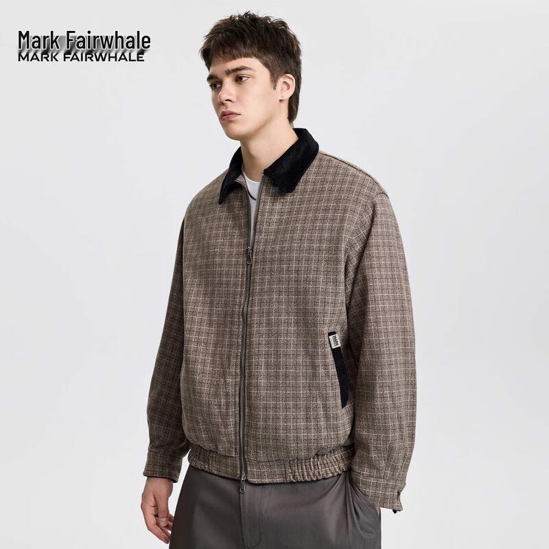 Mark Fairwhale Herren Retro Karierte Spleißjacke