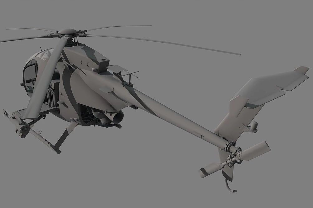 Kitty Hawk Model Little Bird Night Stalkers Plastic Model KH50003 1/35 AH-6J/MH-6J (Helicopter)