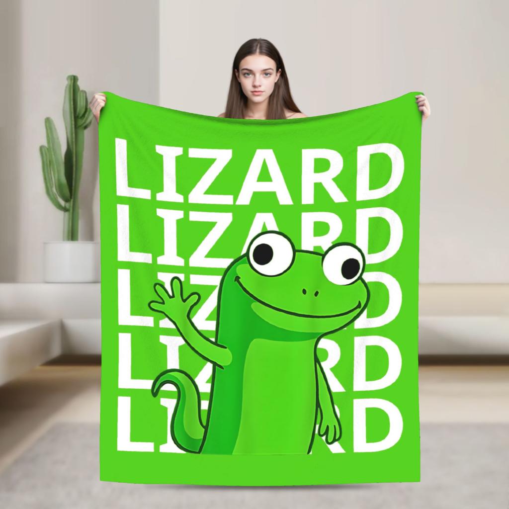 Hoppers Tom Lizard Funny Weirdcore Animals Knitted Blanket Fleece Lightweight Thin Throw Blanket for Bed Bed Rug