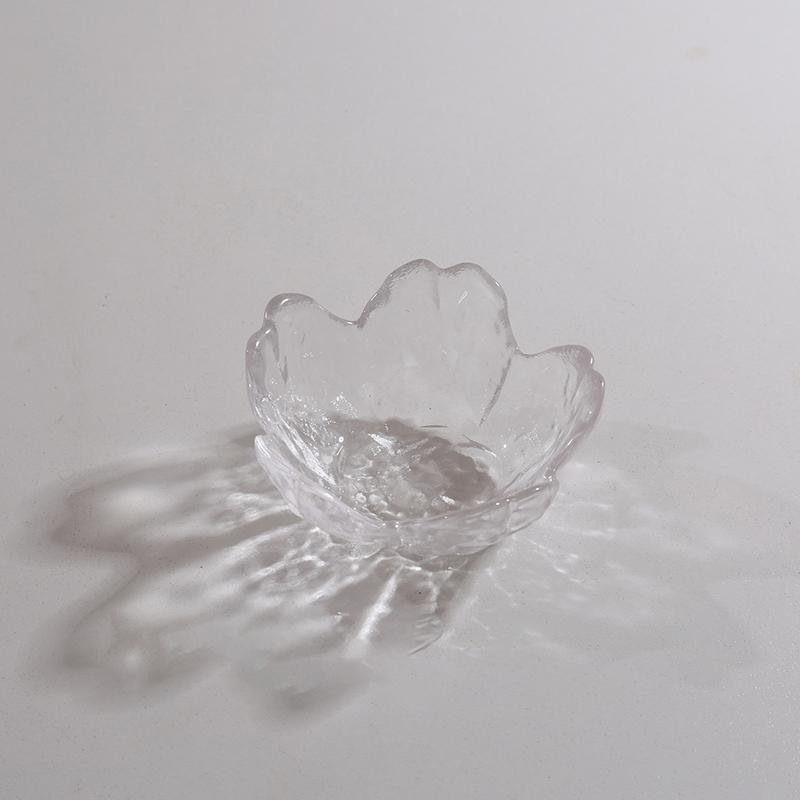 

Маленькая стеклянная тарелка в скандинавском стиле с золотой инкрустацией, стеклянная соусница, мини-японская вишня чистый