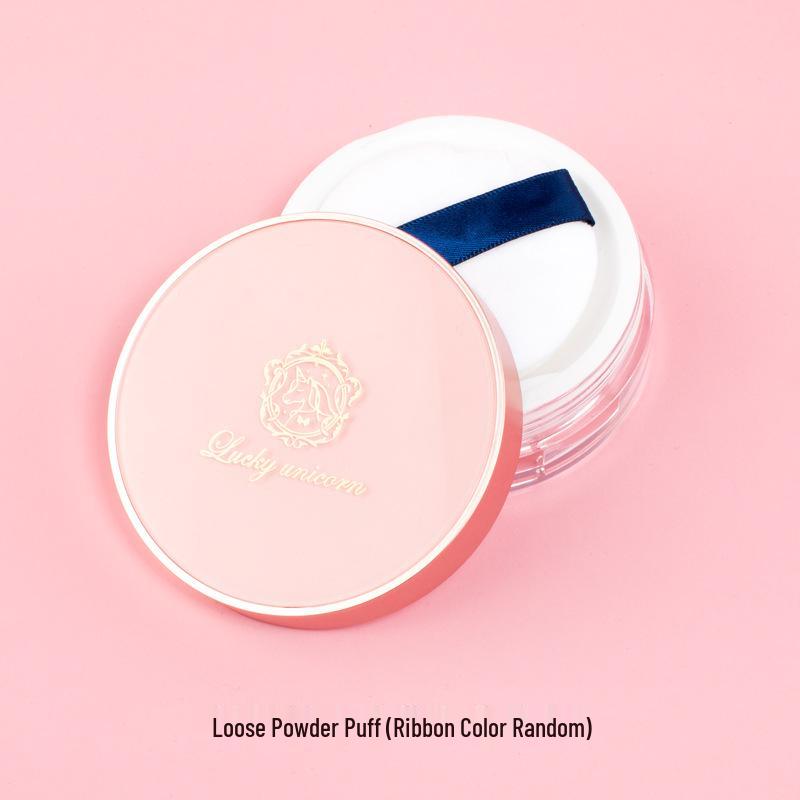 Portable Refillable Powder Compact with Mesh for Setting, Blush, and Talcum