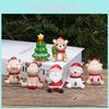 Exquisite Resin Christmas Decoration Santa Claus Elk Animal Winter Gift