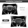 Central Control Steering Button Frame Trim Car Interior Decoration Fit for Dodge Challenger Durango Charger 2015-2025 Interior Accessories,Black