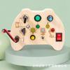 Early Childhood Education Wooden Led Light Socket Switch Busy Board Toys Hands-on Wooden Toys