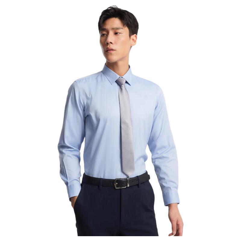 YOUNGOR Men s Pure Cotton Oxford Non-Iron Long-Sleeve Shirt 39