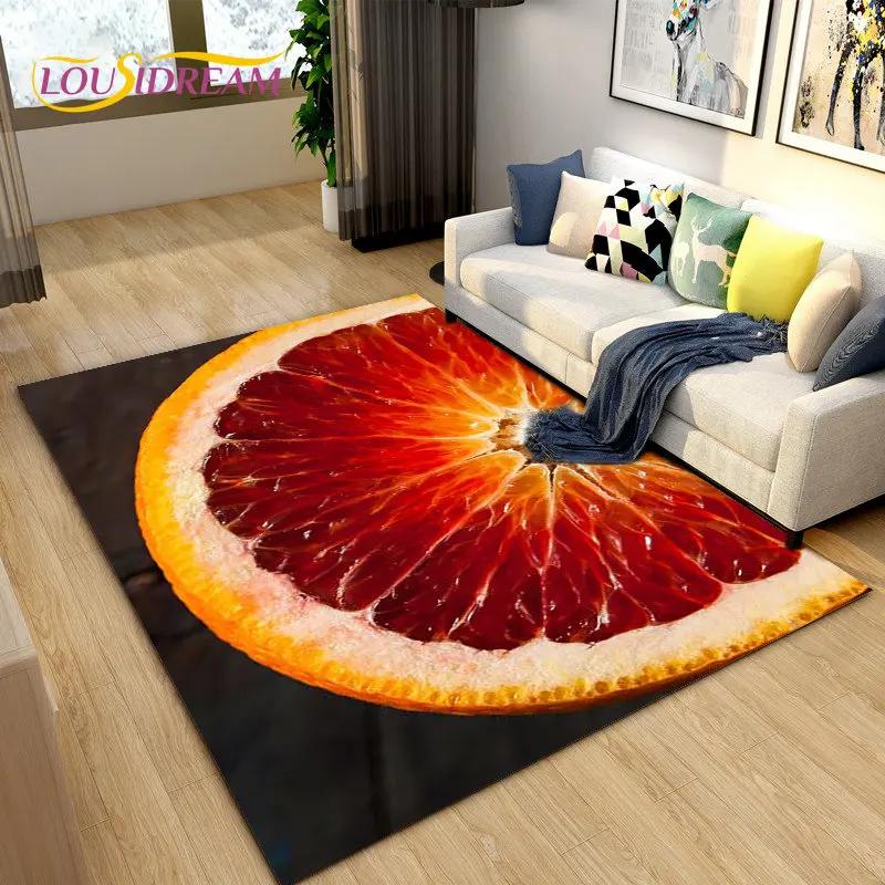 Fruits Series Kitchen Area Rug Carpet for Living Room Bedroom Playroom Sofa decor home Non-slip rug Floor Mat Soft
