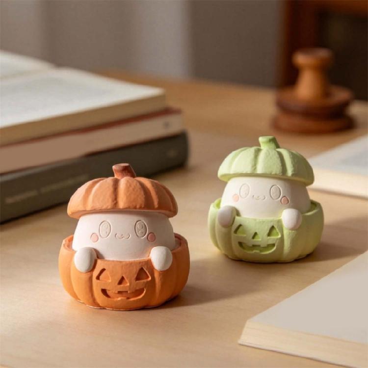 Ghostly Pumpkin Silicone Molds Halloween Candle Silicone Molds For Making Candle Soap Festival Decoration Resin Casting