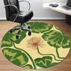 1pc Lotus Leaves Office Round Area Rug,  Mat Suitable For Office, Under Office Chairs Bedroom Living Room Home Decor, Room Deco