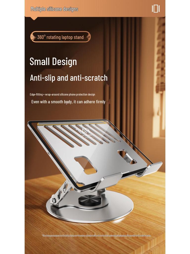 All-Metal Rotatable Laptop and Tablet Stand with Heat Dissipation