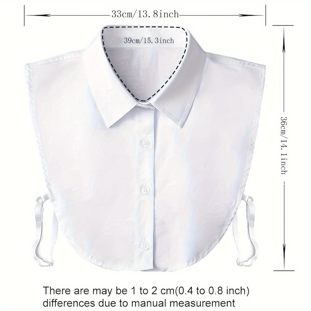 Fake Shirt Collar Elegant Detachable Button-Up Collar One Size for Layered Outfit Styling Fashion Accessory Sleeveless Design