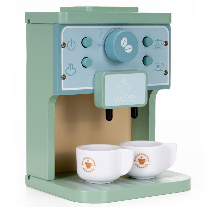 Jouet barista - SPRINGOS - Machine à café en bois - 8 éléments - 3 ans et plus - Multicolore