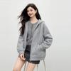 Qiushuiyiren MIU Series Fleece-Lined Hooded Zipper Jacket