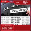 C200 E200 2025 Neu Für Mercedes Benz Auto 3D Logo Glänzend Schwarz Kofferraum Buchstaben Nummer Plakette ABS Embleme für Mercedes Benz GLK300 GL