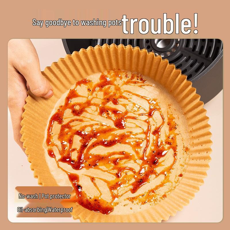 Air Fryer Oil-Absorbing Silicone Paper Bowl - Food Grade Baking Paper Plate