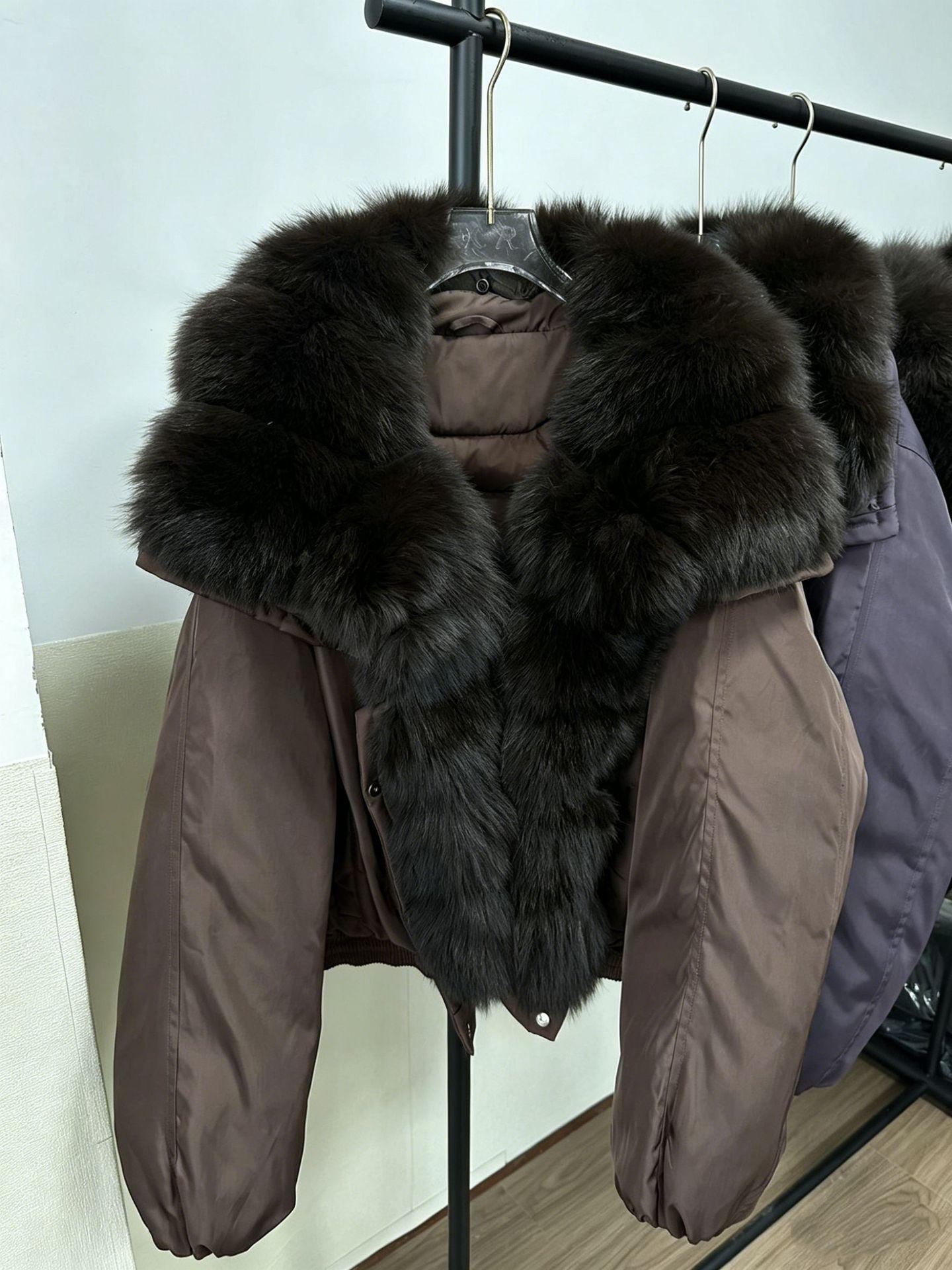 Women`s Winter Fox Fur Down Parka