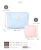 Ninon Ninon Pouch, LargeSmall, Makeup Pouch, Mini Pouch, Stylish, Mini, Large Capacity, Nylon, Floral Quilting, Plump, Square, Casual, Commuting,