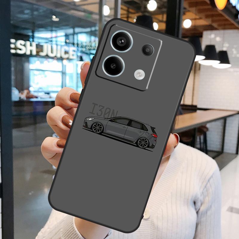 i30N Sports Car Cover For Xiaomi Redmi Note 13 Pro 12 11 9 10 Pro 9S 10S 11S 12S Redmi 12 10C 12C 13C Case