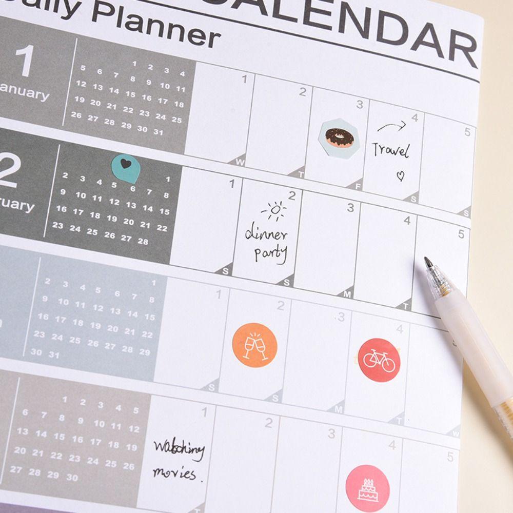 Agenda Schedule 2025 Wall Calendar Planner 365 Days Plan Check List Sheet Student