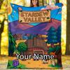 Custom Name Stardew Valley Theme Printed Blanket - Perfect for Couch, Bed, Travel & Outdoor Use | Machine Washable, Cozy & Durable.