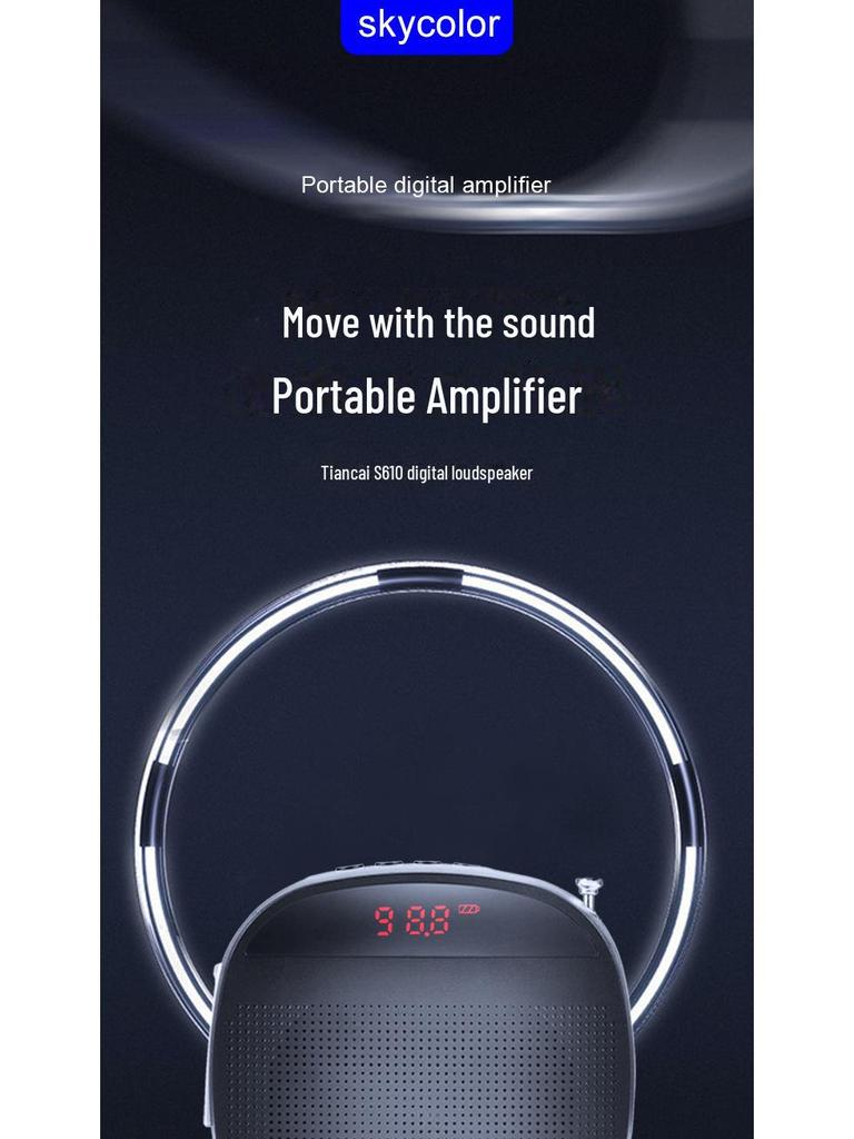 Alto-falante Sem Fio Portátil Little Bee com Microfone de Lapela para Professores e Eventos de Dança