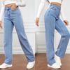 Jeans denim da donna pantaloni dritti elasticizzati solidi pantaloni Jean lunghi casual da donna Pantalon Femme Pantalones De Mujer