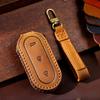 Luxury Crazy Horse Leather Car Key Cover Case Keyring Protective Bag for Leading Ideal One Li Auto L9 Fob Protector Keychain