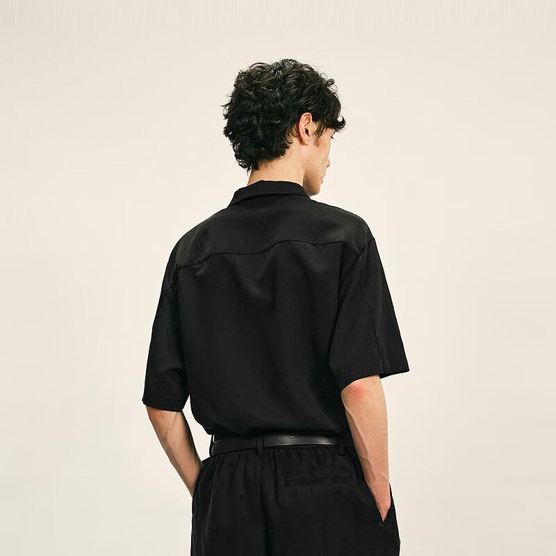 CROQUIS Men's 2025 Autumn Short Sleeve Lapel Shirt