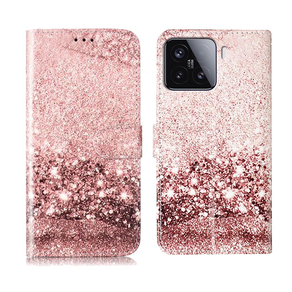 Pro Xiaomi 15T Stojánek Pouzdro Mramorové Malované Folio Vyklápěcí Kožená Peněženka Kryt na Telefon