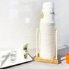 Wooden Bottom Disposable Cup Holder Nordic Style Mug Display Stand Organizer  Household