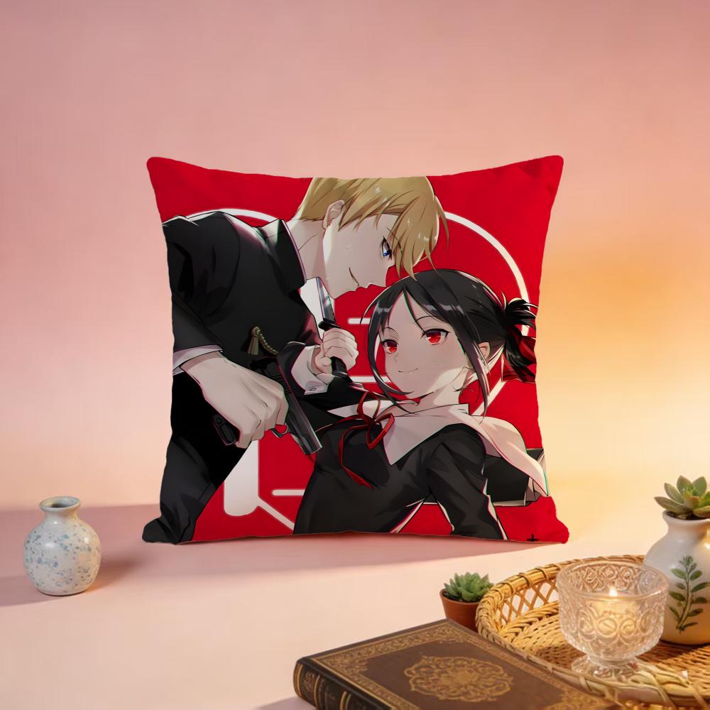Fashion KKaguyasama Love Is Wared Cushion Cover Premium SkinFriendly Pillow Case MultiPurpose for Home Office Travel