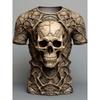 3D Spider Printed Men's T-shirt Summer Daily Casual Men's Loose Comfortable Short Sleeve Outdoor Street Men's Sports Short Sleeve Top