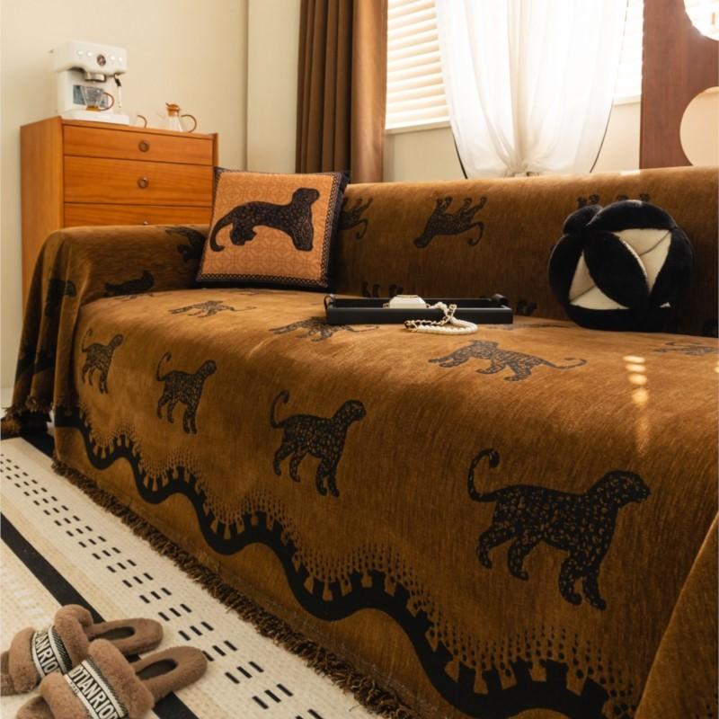 All-Season Sea Lion Camping Picnic Sofa Cover Housses De Canapé Living Room Funda Sofa Chenille Sofa Mats Throw Blankets