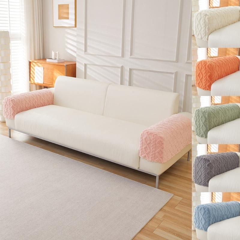 Luxurious Plush Sofa Arm Cover For Comfort And Warmth Furniture Protector Machine Washable Fuzzy Armrest Slipcover