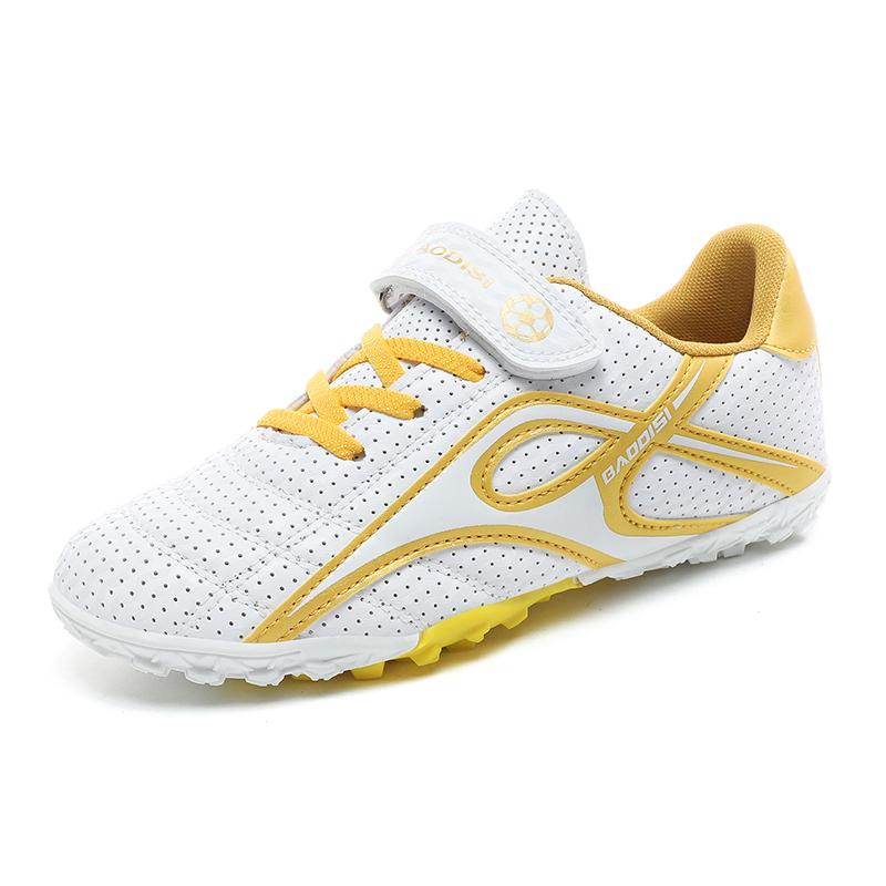 Scarpe da Calcio per Studenti con Tacchetti Velcro Magico Facili da Indossare Antiscivolo Scarpe Sportive da Allenamento e Competizione per Ragazzi e Ragazze