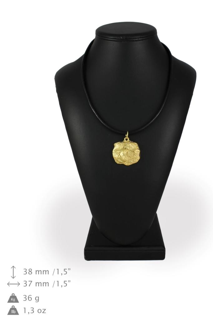 Cat - naszyjnik z kotem w pudełku prezentowym, pozłacana zawieszka dla fana kotów efektowna biżuteria marki Art-Dog