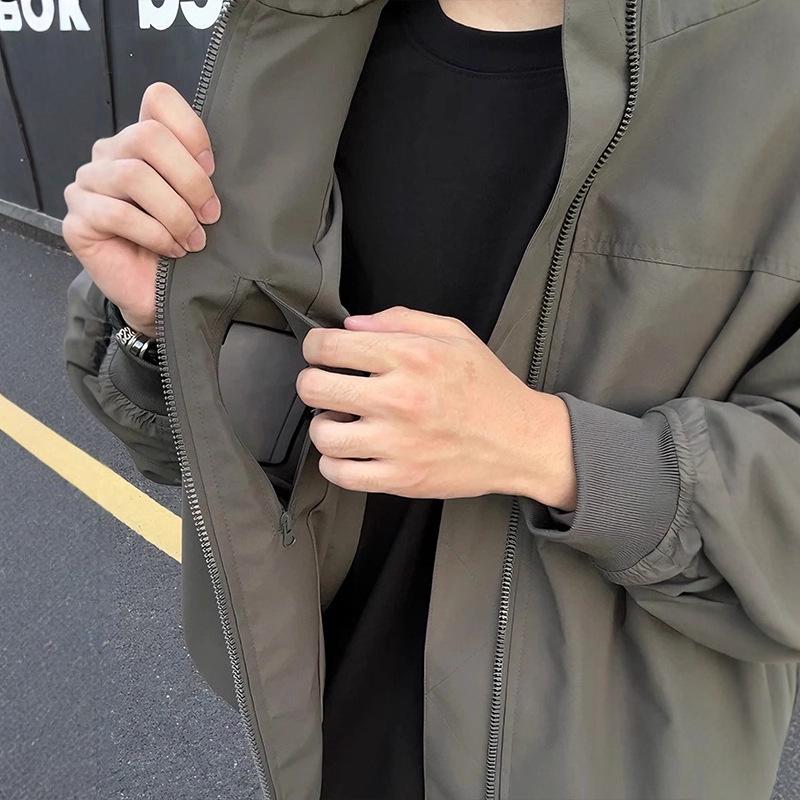 Herren Herbst Arbeitskleidung Tough Guy Windbreaker - Drei-Schutz Stehkragen Fliegerjacke