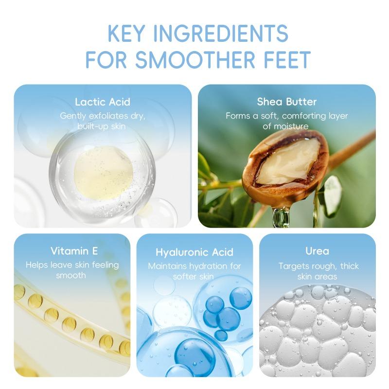 LAIKOU Milk Foot Cream 30g - Deep Moisturizing Foot Cream with Urea & Shea Butter for Dry, Cracked Heels and Rough Feet
