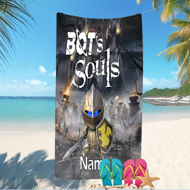 Customizable personalized beach towels Astro Bot themed designs.Suitable for the beach, yoga, sports;ideal as beach accessories