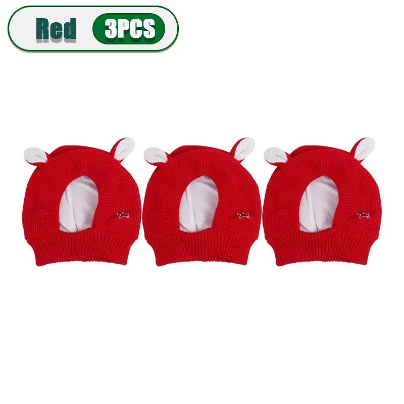 1-10PCS Autumn Winter Pet Ear Protector Knitted Dog Hat Warm Elastic Ear Cover Windproof Comfortable Cold Weather Accessory