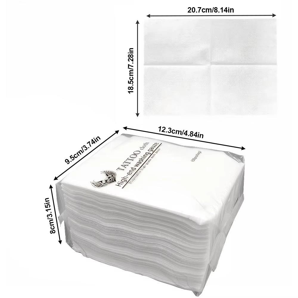 50Pcs/Bag Non-woven Fabric Disposable Tattoo Wipe Disposable Tattoo Suppliesets Tattoo Paper Towel Cleaning Tool