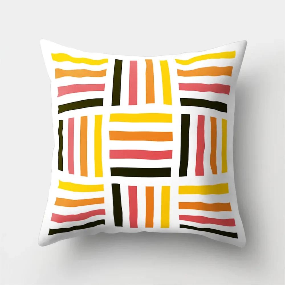 Mode Kissenbezug Cartoon Funda Cojin Sonnenaufgang Überwurfkissen für Schlafzimmer Regenbogen Kissenbezug Housse De Coussin Hogar