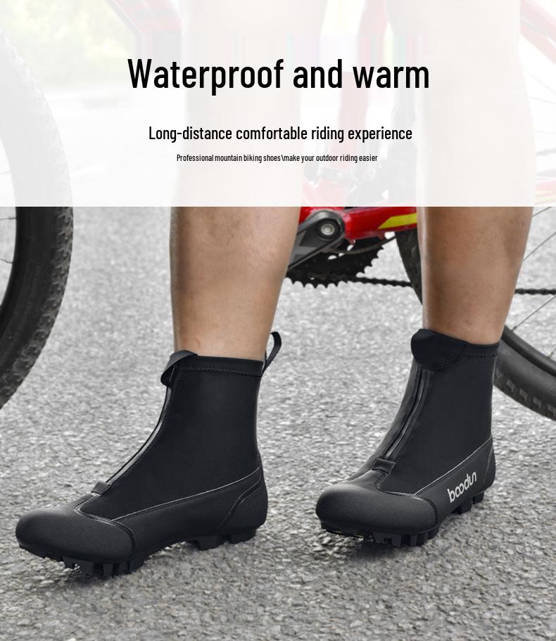 Boton Winter Cycling Boots: Warm, Windproof, Nylon, Reflective Mountain Riding Shoes