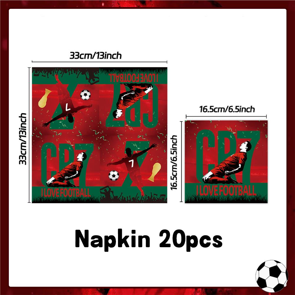 Spanish Football Player Theme Party Decoratiaons Soccer Star Balloon Set Boy Birthday Party Supplies Cr&7 Backdrop Banner Props