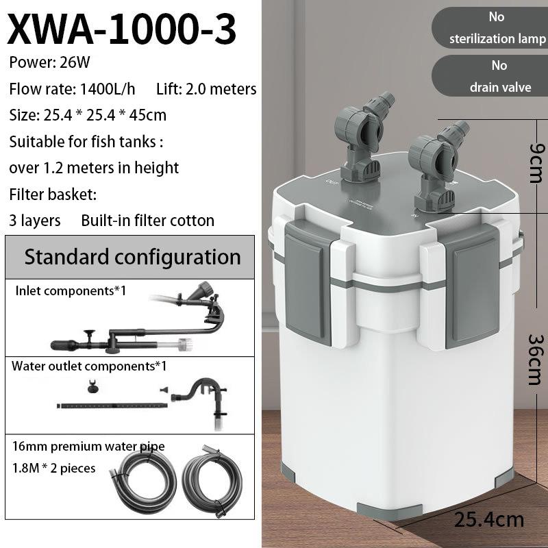 Aquarium Filters Barrel Fish Tank External Filter Fishbow Oil Film Removal Filters Barrel Pond Activated Carbon Filter System