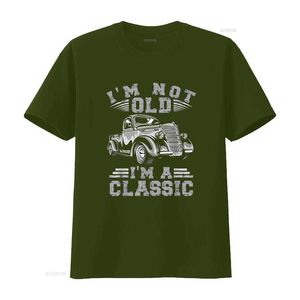 Ich bin Nicht Alt Klassisches T-Shirt vintage gewaschen Lässig Streetwear Vielseitig Unisex Weich Bequem Mann Mode Grafik Atmungsaktiv
