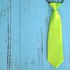 Elastic Silk Tie: Simple, Solid Color, Lazy Man's Design for Kids