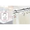 Duschvorhanghaken, Duschvorhangringe Rollen Poliert Satin-Nickel Kugel 12 Stück/Packung Rostfrei