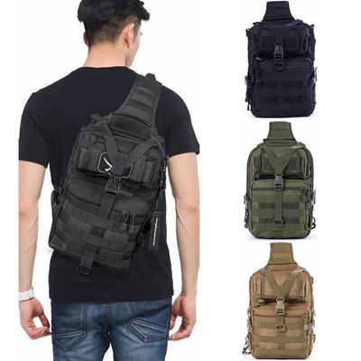 Torba taktyczna na ramię 900D 20L plecak typu Sling Outdoor torba na klatkę piersiową Molle Camping jazda na rowerze Trekking wędkarstwo piesze wycieczki plecak EDC